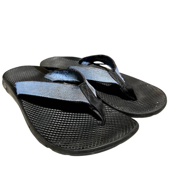 Chaco Flip EcoTread Flip-Flops Slides Slip On Casual Breathable Black Blue US 10 - Picture 1 of 6